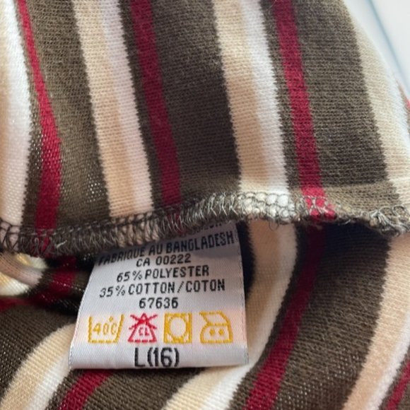 VINTAGE Striped Tank Top Sleeveless Top size Large - Picture 5 of 15